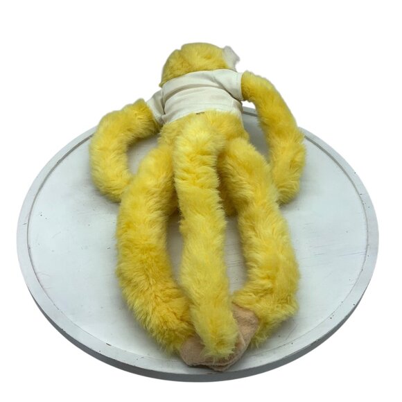 Plush Monkey With "I ♥ Boston" Shirt 22" Yellow Stuffed Animal Toy Hook Loop - Picture 2 of 3